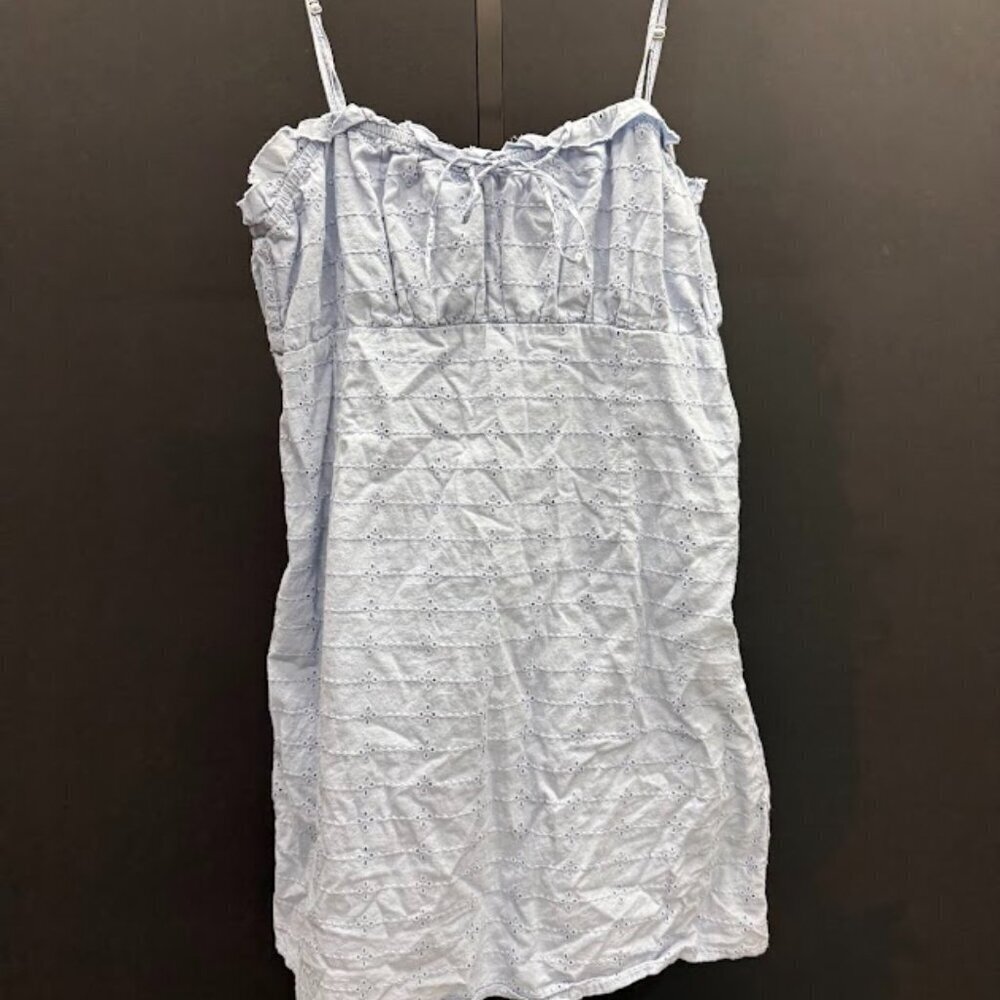 Derek Heart Blue Eyelet Lace Dress